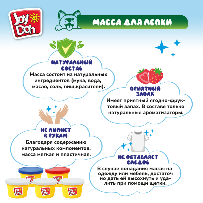 Масса для лепки Joy-Doh, набор ЗУБАСТИК CROC-250 pot