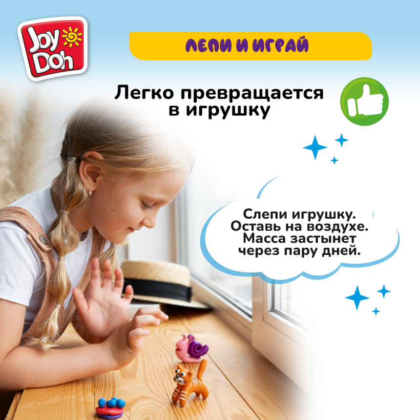 Масса для лепки Joy-Doh, 1 баночка (112 г) на дисплее POT-01/112 PDQ