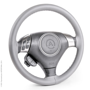 Оплётка для перетяжки руля "AUTOPROFI" SAM-300 GY (M)