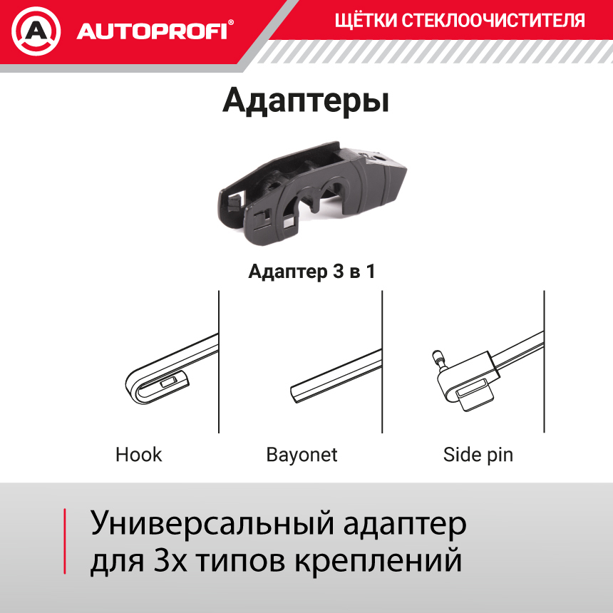 Щетка стеклоочистителя "AUTOPROFI", каркасная STD-17