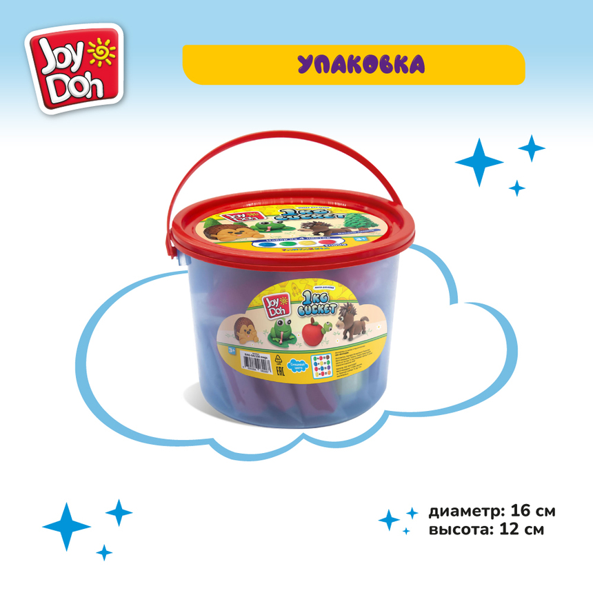 Масса для лепки Joy-Doh, набор МЕГА БАНКА BAG-04/250 mega