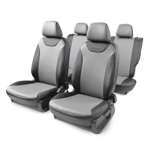 Чехлы на сиденья модельные экокожа VOLKSWAGEN Polo-5 (2009+) POL-5Sd(09+)40-60 G BK/D.GY