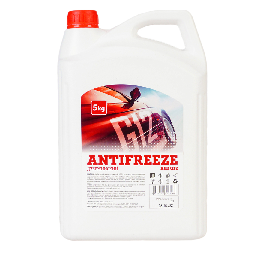 Антифриз G12 Дзержинский DZ-G12 (5kg)