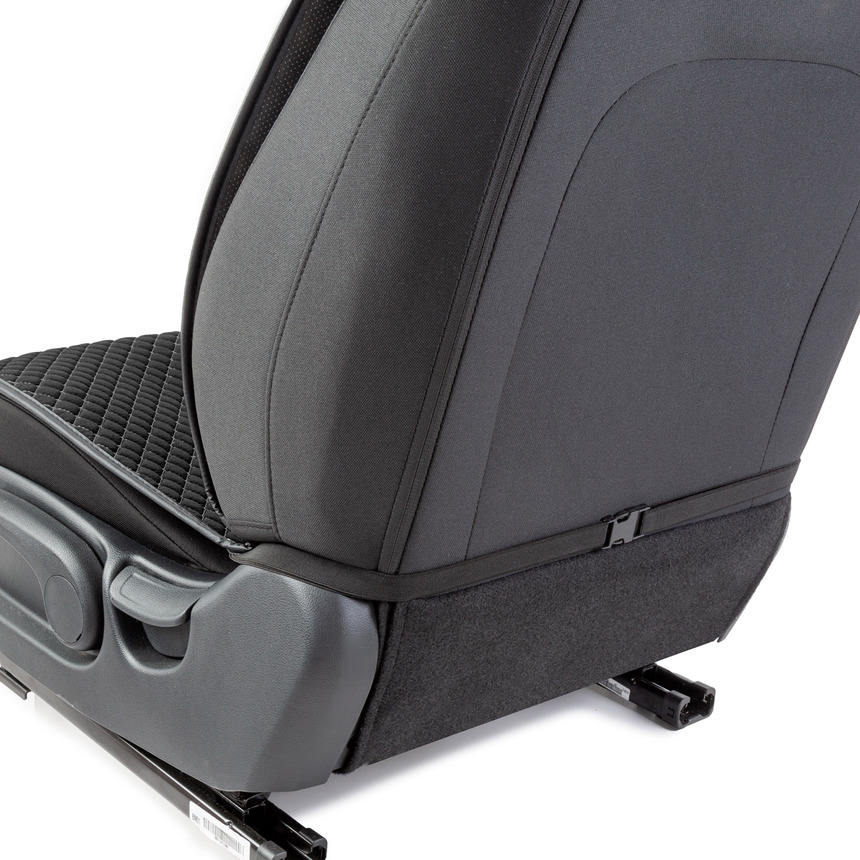 Накидки на передние сиденья "Car Performance", 2 шт., fiberflax CUS-1052 BK/GY