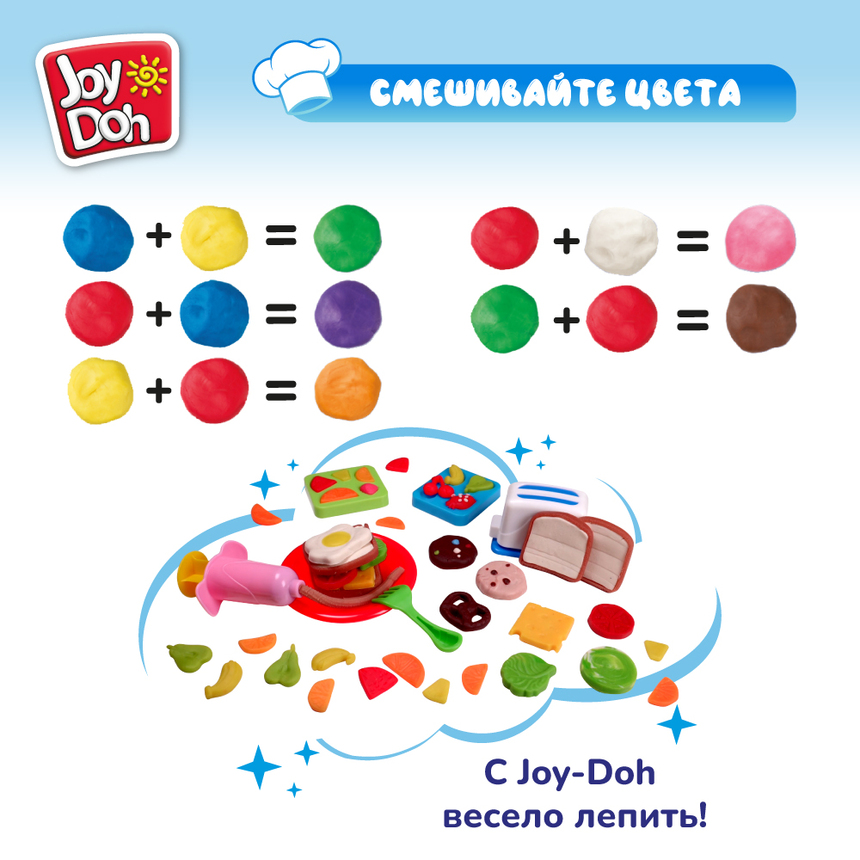 Масса для лепки Joy-Doh, набор ТОСТЕР TOST-150 pot