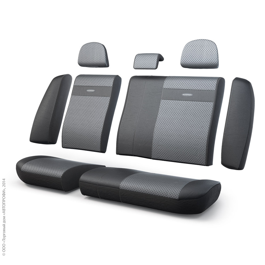 Чехлы на сиденья трансформеры задний ряд TRS-002G BK/D.GY