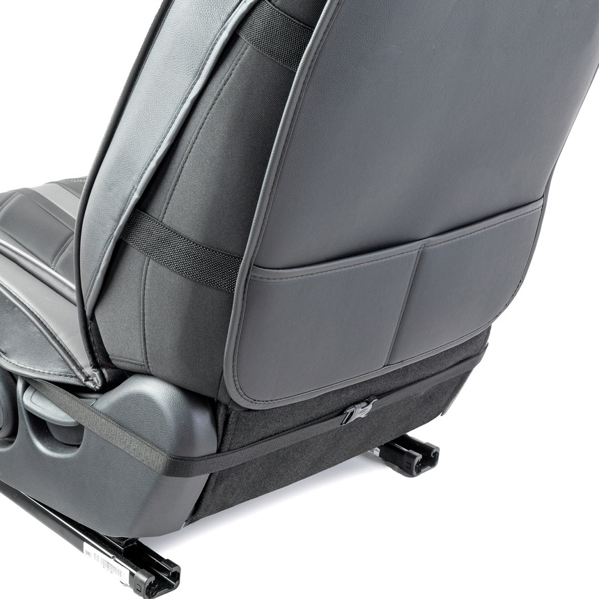 Каркасные 3D накидки на передние сиденья "Car Performance", 2 шт., экокожа CUS-3012 BK/GY