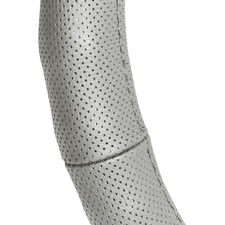 Кожаная оплётка руля AUTOPROFI AP-396 D.GY (M)