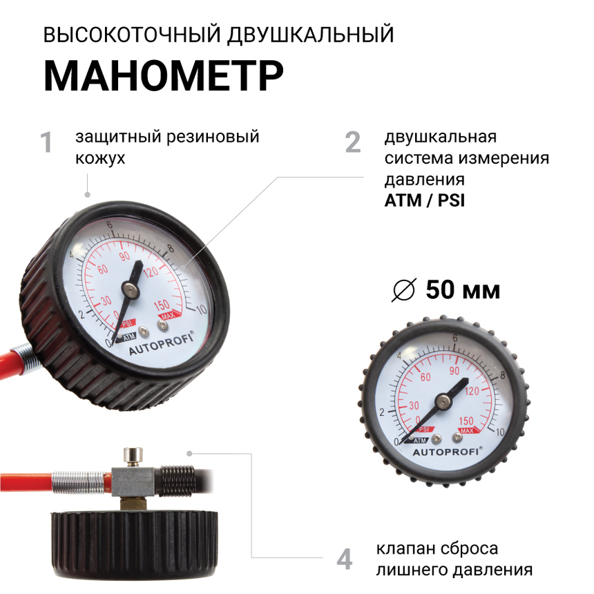 Компрессор автомобильный 90 л./мин. AUTOPROFI AK-900