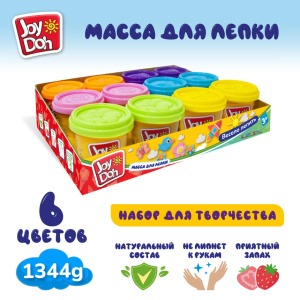Масса для лепки Joy-Doh, 1 баночка (112 г) на дисплее POT-01/112 PDQ