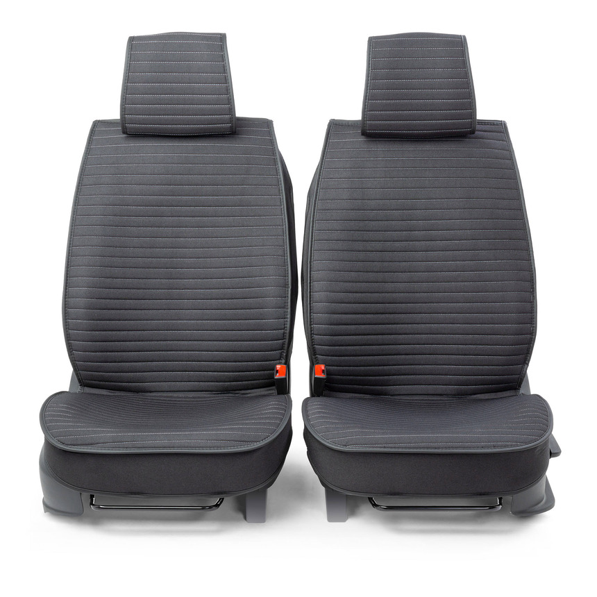 Каркасные накидки на передние сиденья "Car Performance", 2 шт., fiberflax CUS-2022 BK/GY