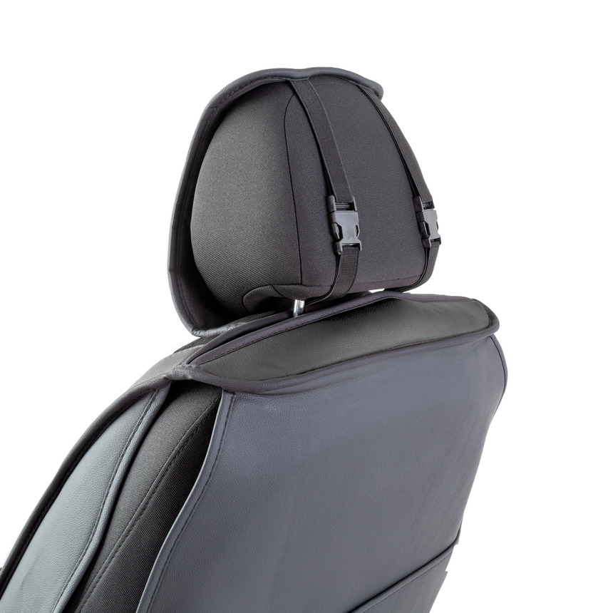 Каркасные 3D накидки на передние сиденья "Car Performance", 2 шт., экокожа/алькантара CUS-3044 BK/BK