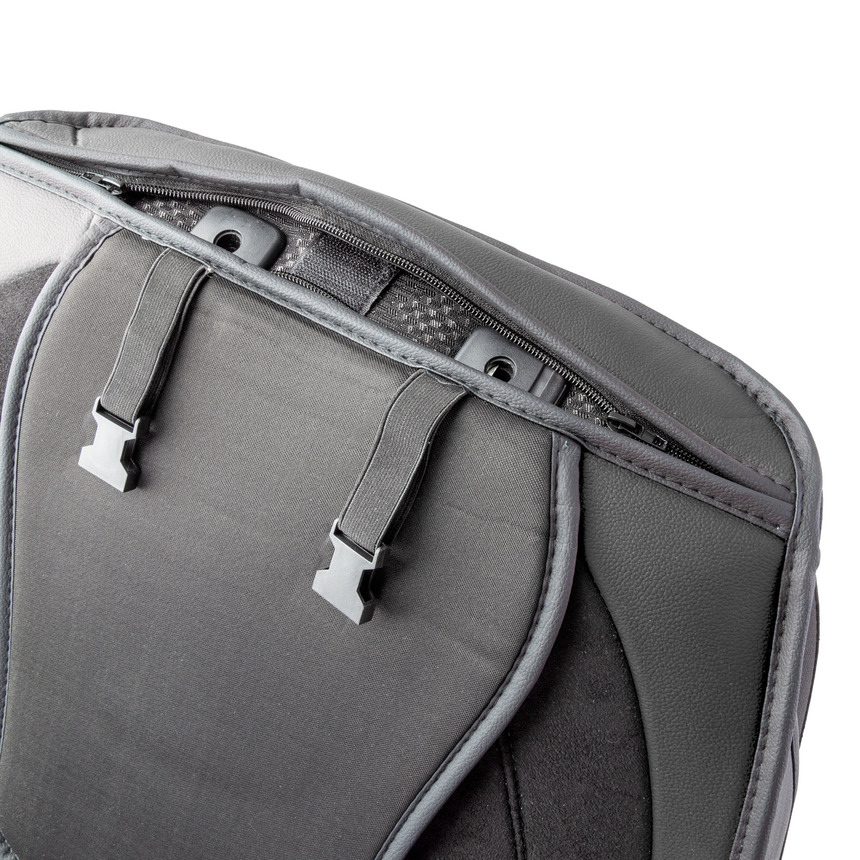 Каркасные 3D накидки на передние сиденья "Car Performance", 2 шт., экокожа/алькантара CUS-3034 BK/BK