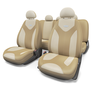 Чехлы на сиденья универсальные экокожа MATRIX MTX-1105G D.BE/L.BE (S)
