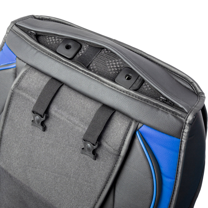 Каркасные 3D накидки на передние сиденья "Car Performance", 2 шт., экокожа CUS-3012 BK/BL