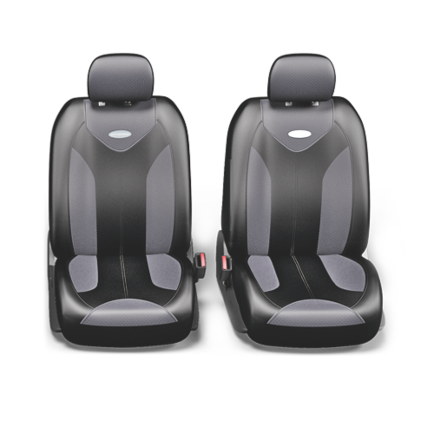 Чехлы на сиденья универсальные экокожа MATRIX MTX-1105G BK/D.GY (M)