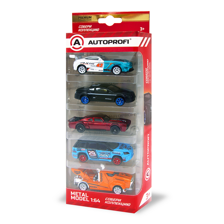 Набор коллекционных машинок 1:64 (5 шт.), в ассортименте SET-05 ASSORT