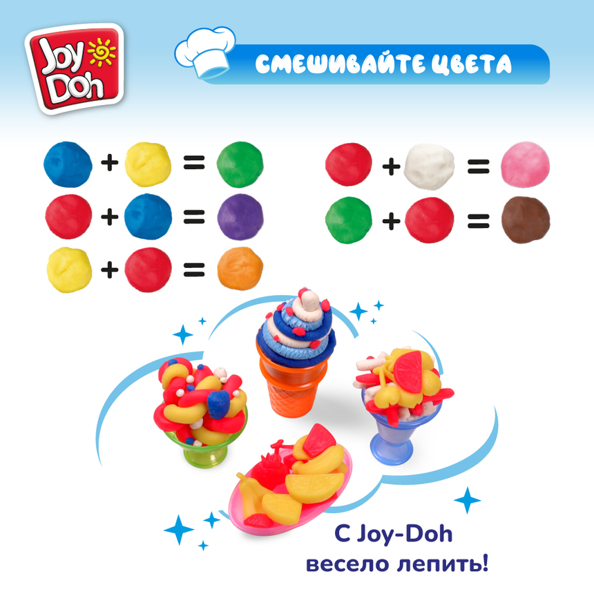 Масса для лепки Joy-Doh, набор МОРОЖЕНОЕ ICEC-200 pot