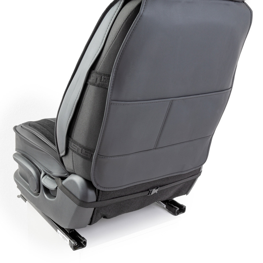 Каркасные 3D накидки на передние сиденья "Car Performance", 2 шт., экокожа/алькантара CUS-3034 BK/BK